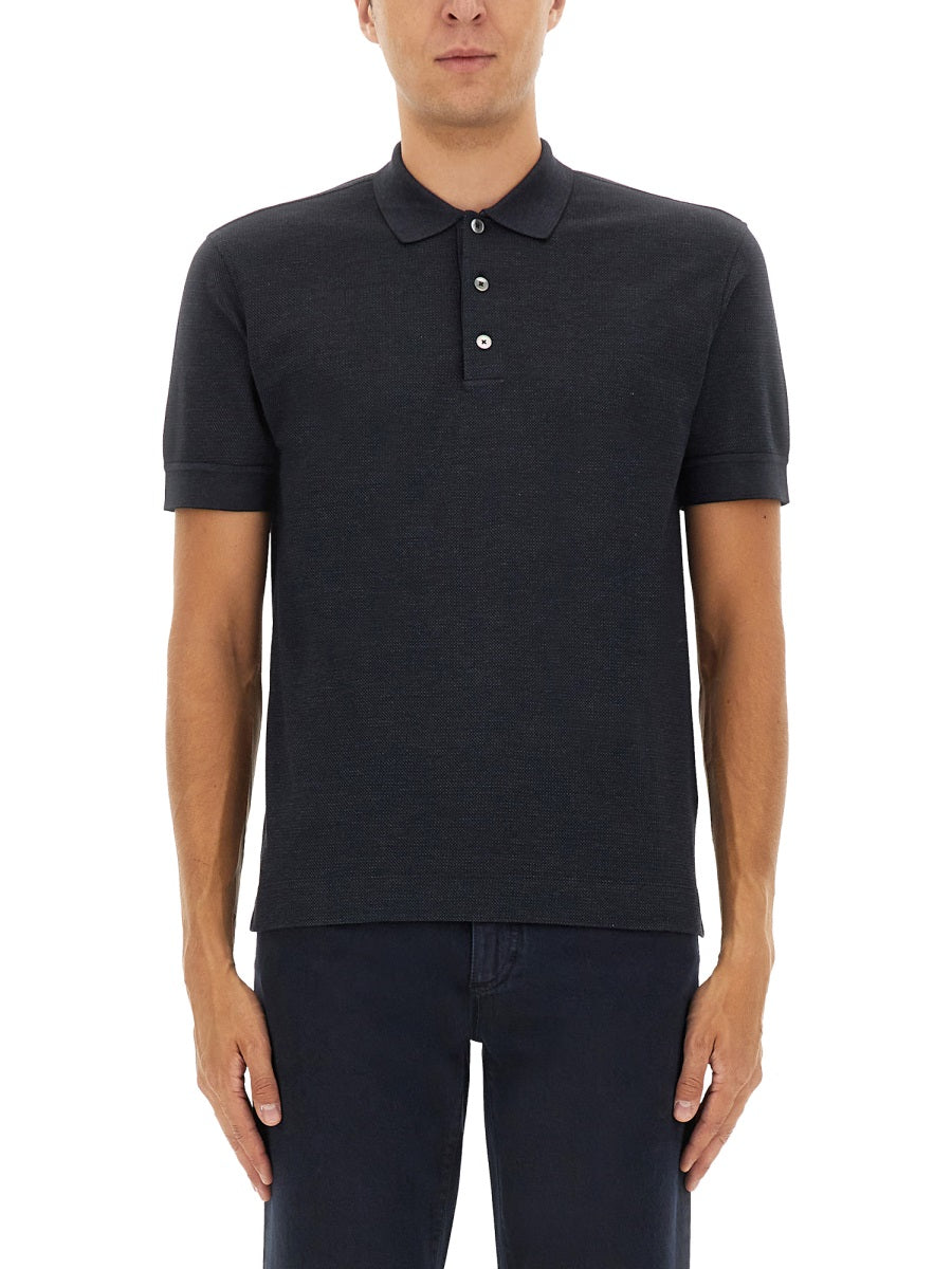 Zegna Men Cotton Blend Polo Shirt