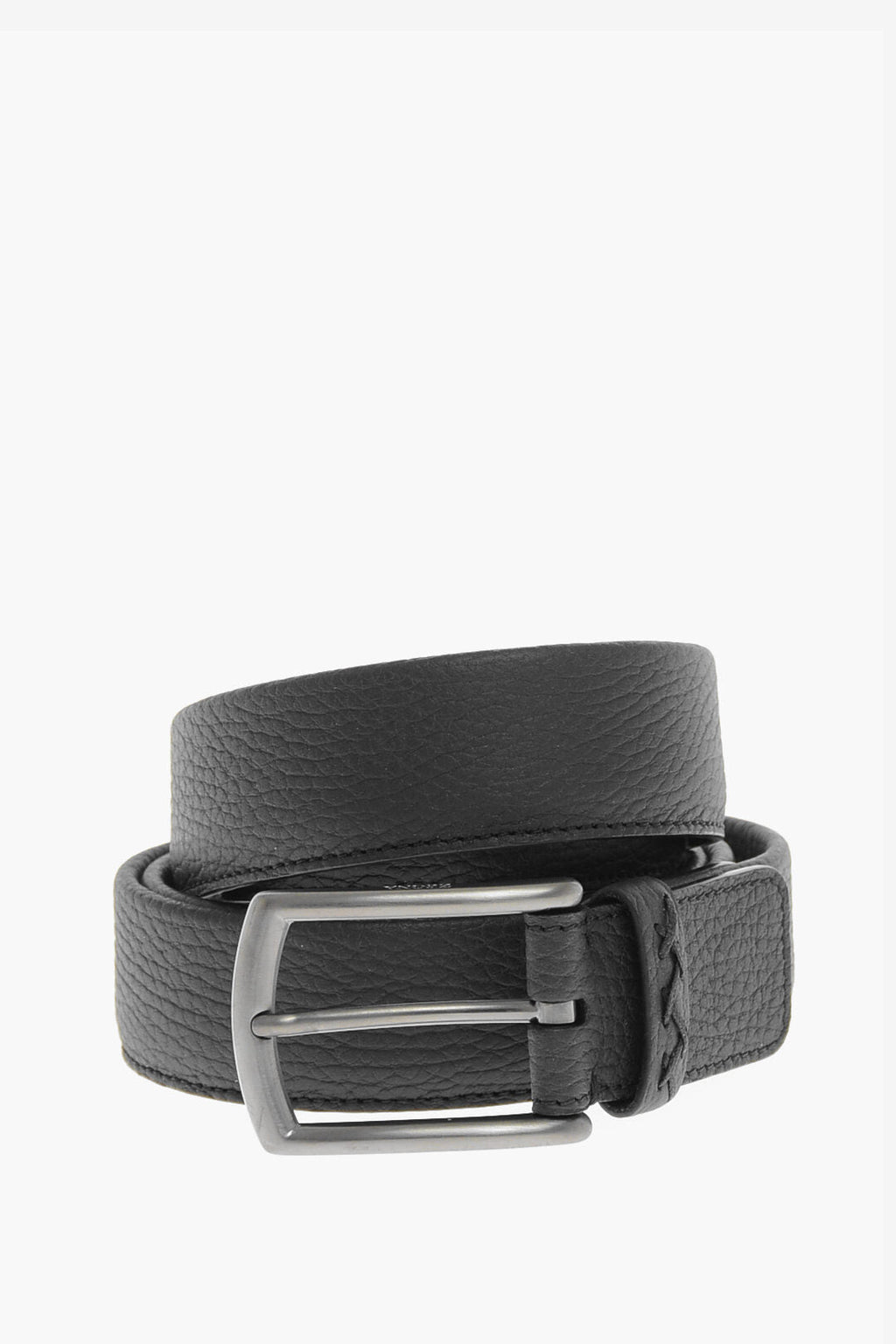 1500~Hammered Leather Belt with Metal Buckle