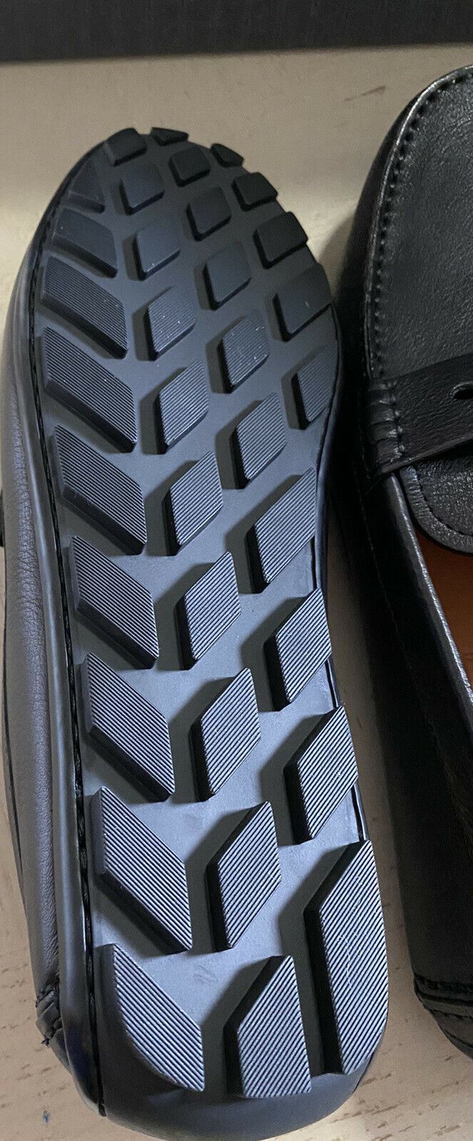 New $625 Ermenegildo Zegna Men Leather Driver Loafers Shoes Black 11 US Italy