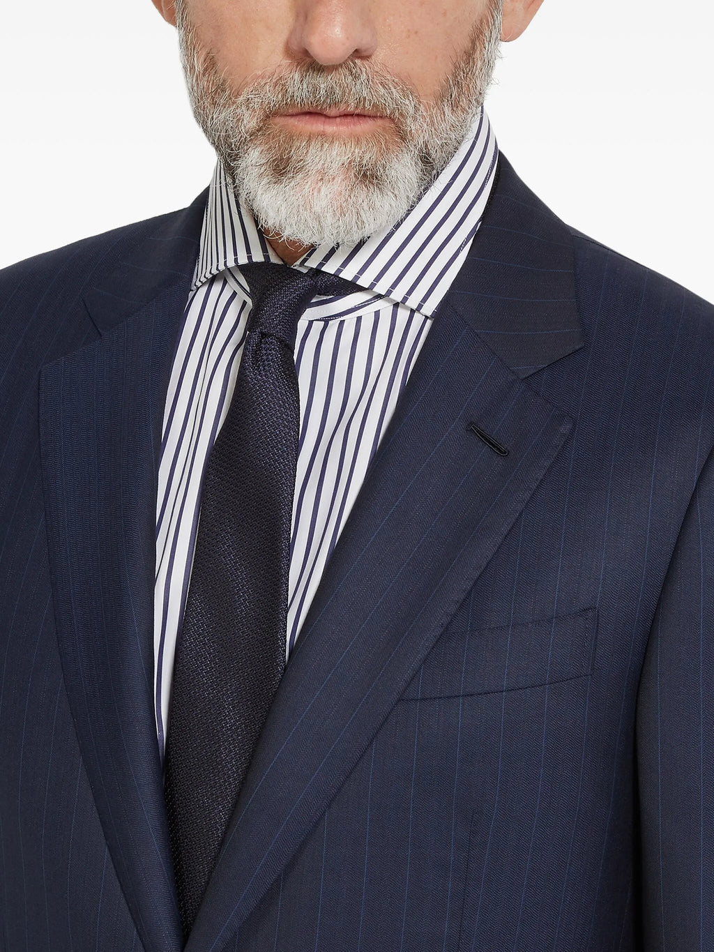 Zegna Pinstripe Suit in Navy