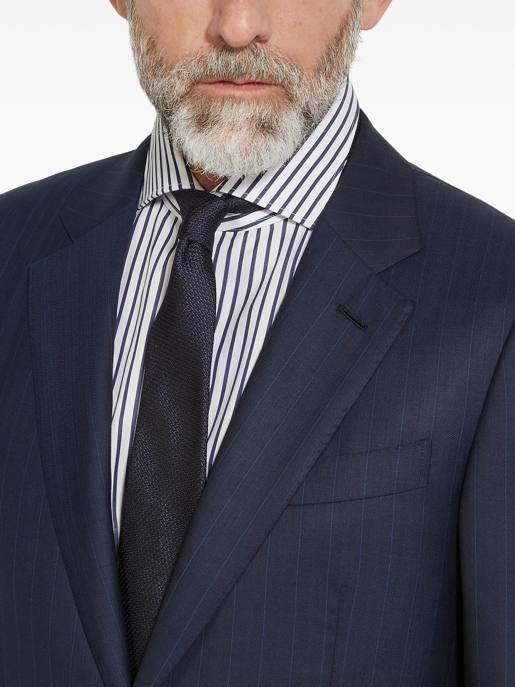 Zegna Pinstripe Suit in Navy