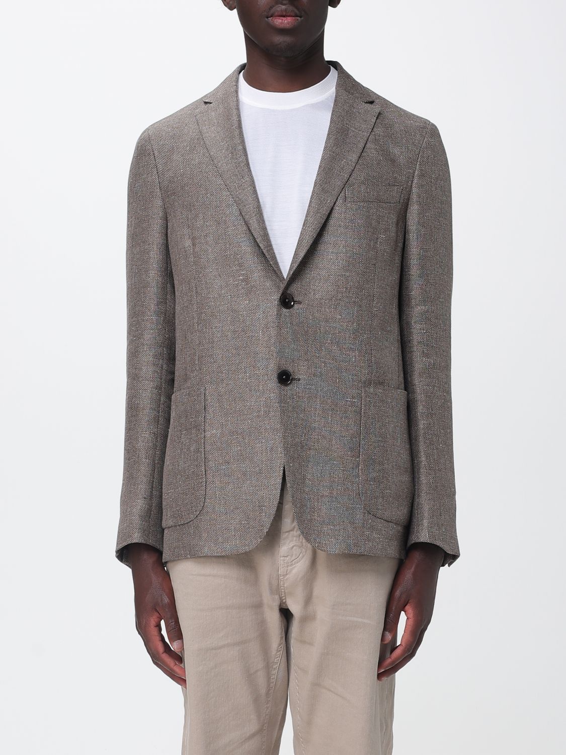 Zegna Jacket Men Brown