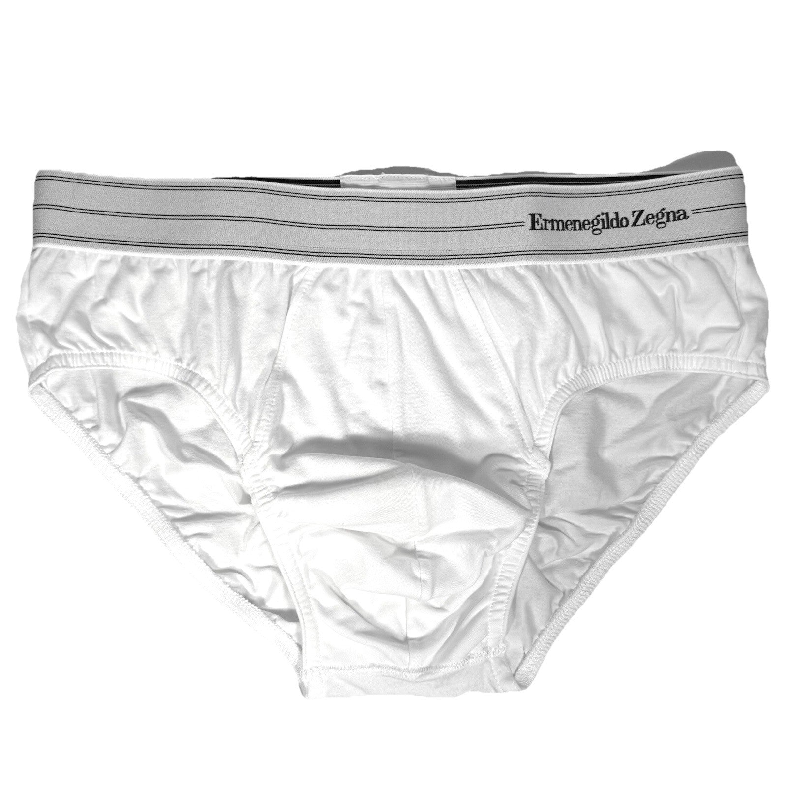 ERMENEGILDO ZEGNA Mens Stretch Cotton Midi Brief Underwear White S