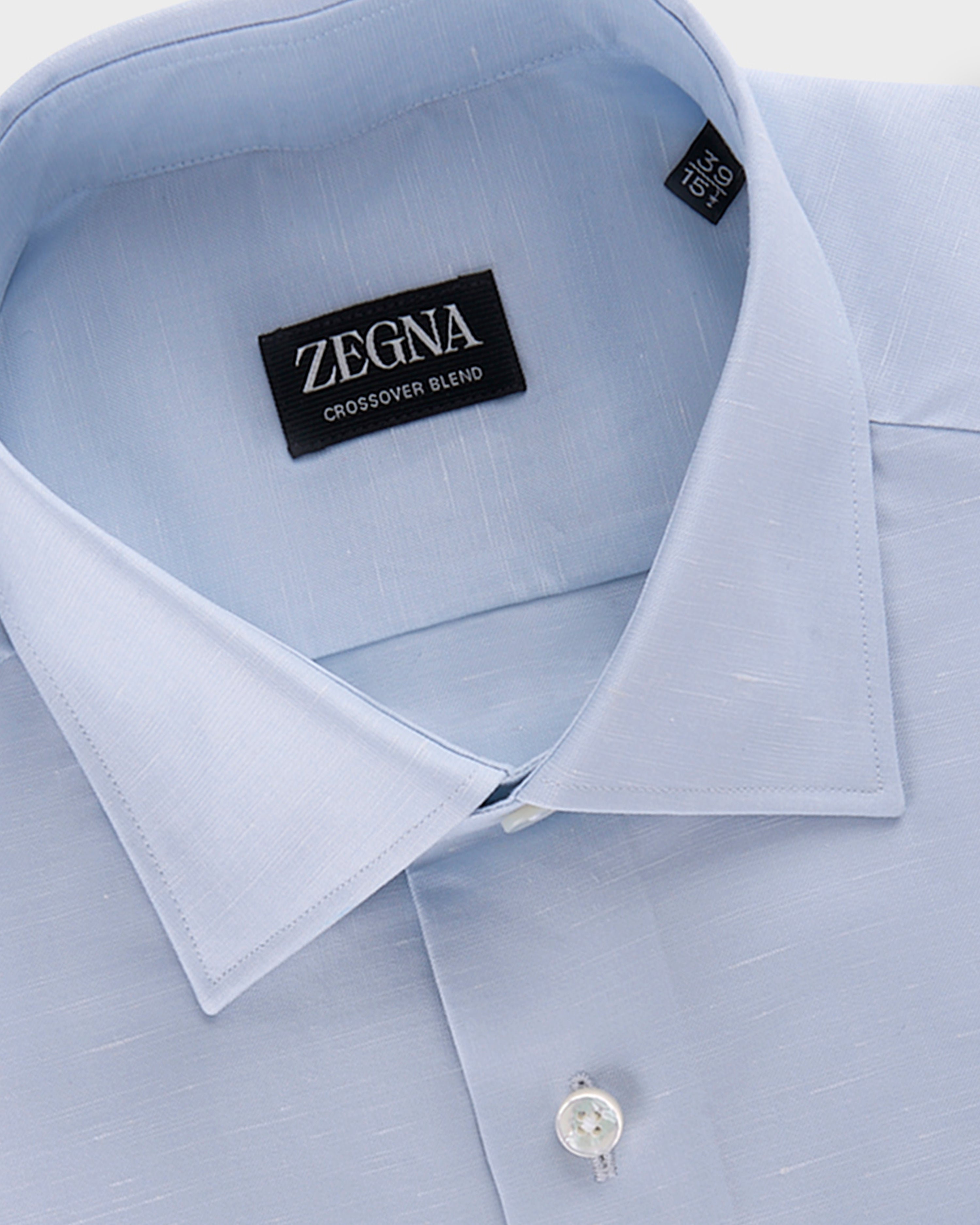 Light Blue Crossover Blend Shirt