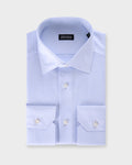 Pale Blue Textured Cotton Linen Shirt
