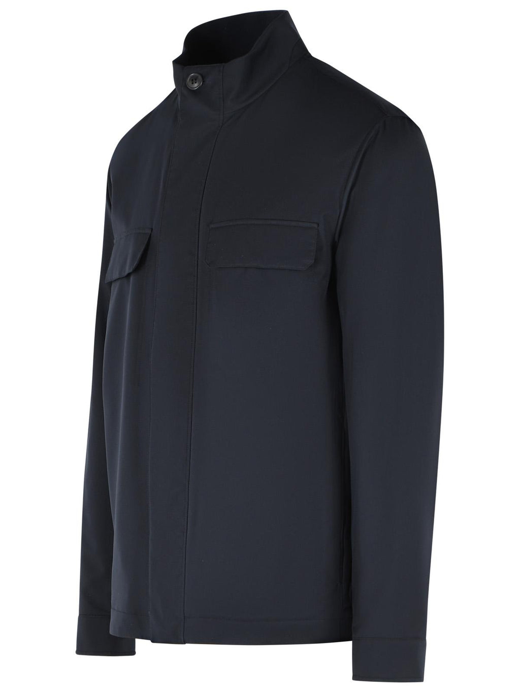 Zegna Navy Polyester Men's Jacket