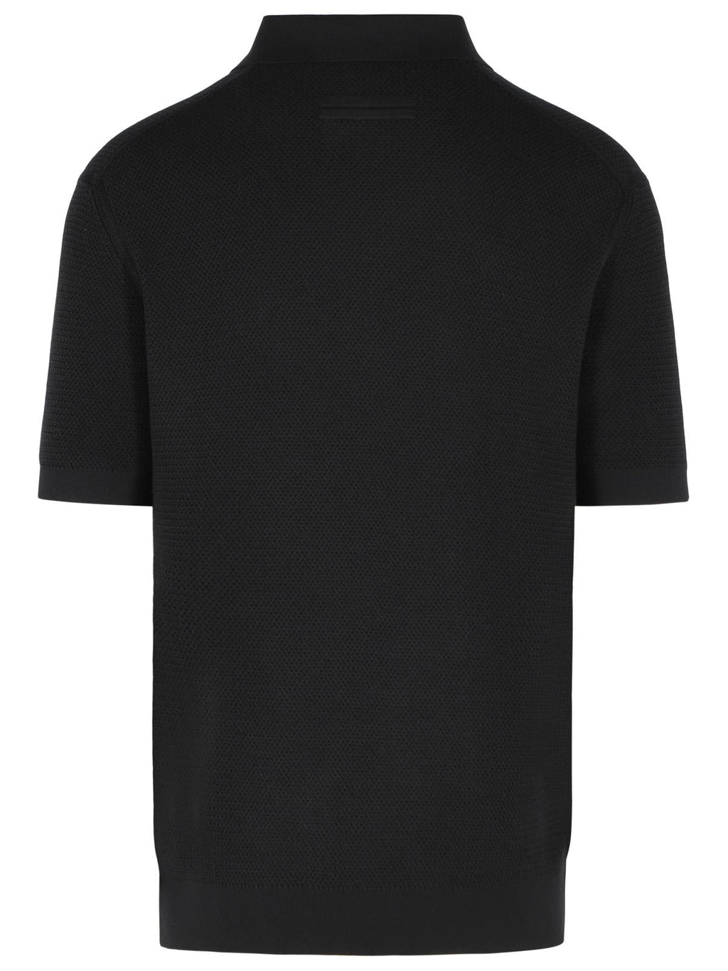 Zegna Cotton Polo Shirt Black Men