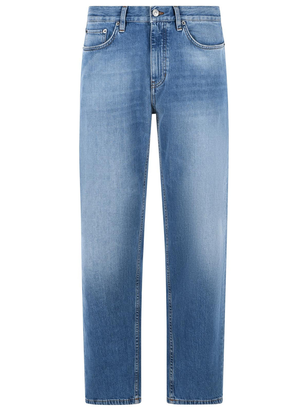 Zegna Light Blue Cotton Jeans Men