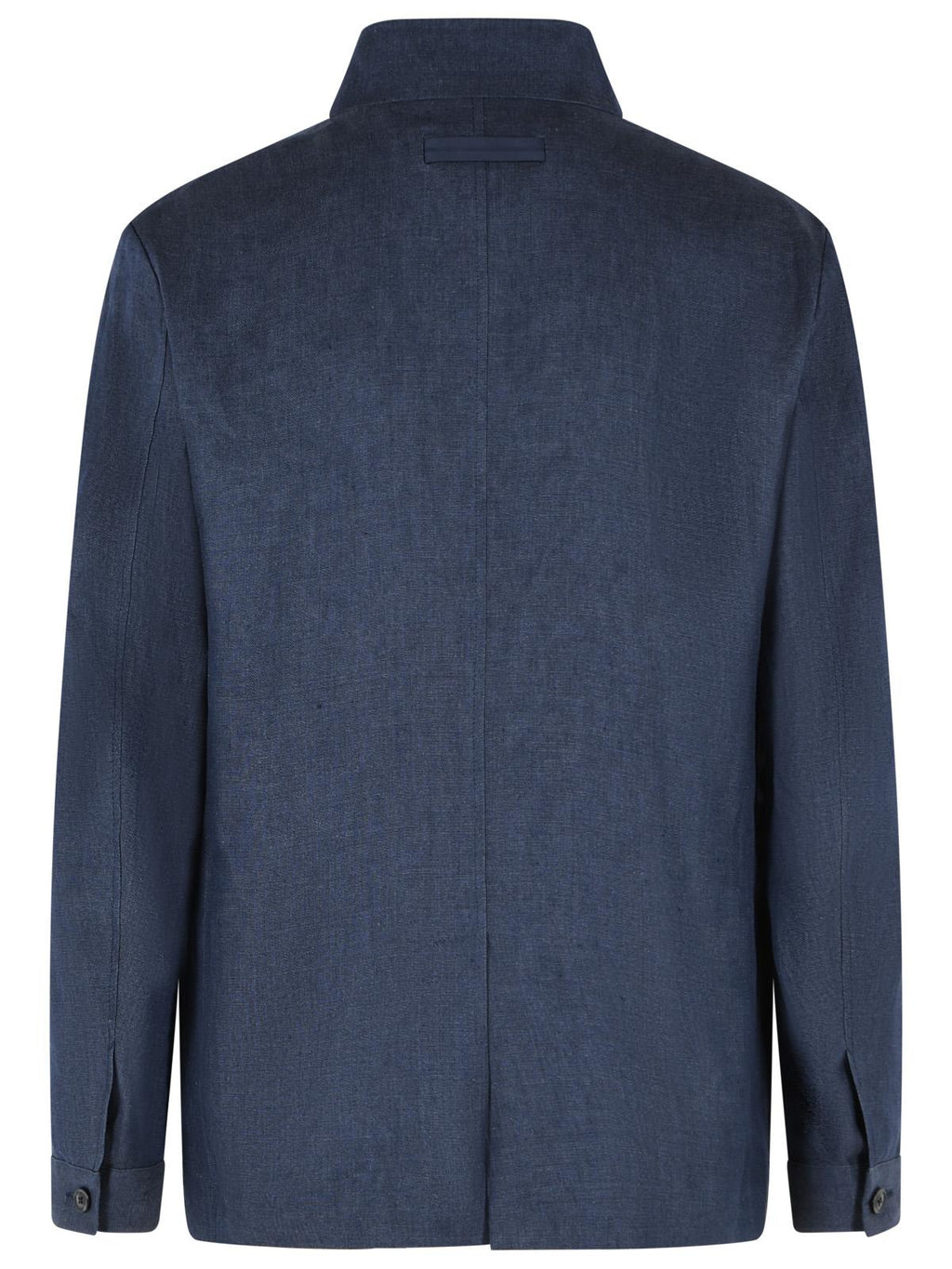 Zegna Blue Linen Jacket Men