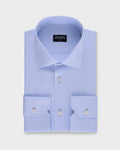 Light Blue Microtexture Trofeo Cotton Shirt