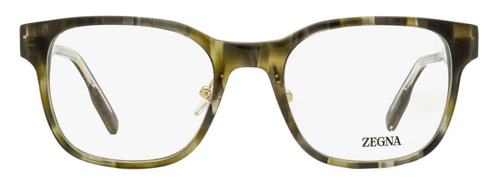 Zegna EZ5253 Square Acetate Eyeglasses — Green