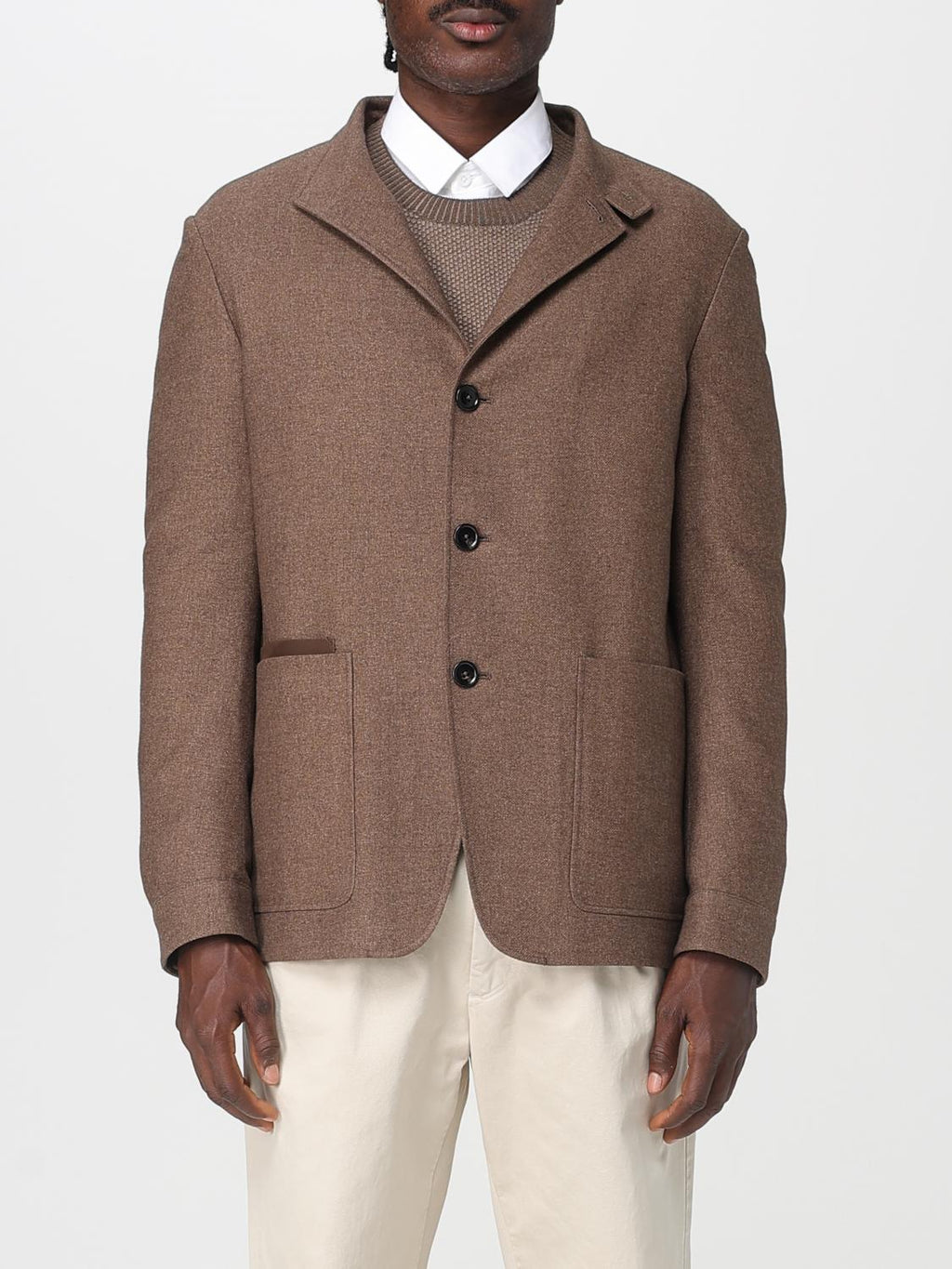 Zegna Jacket Men Brown