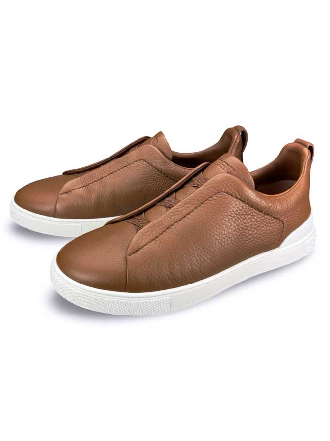 Triple Stitch Deerskin Sneaker