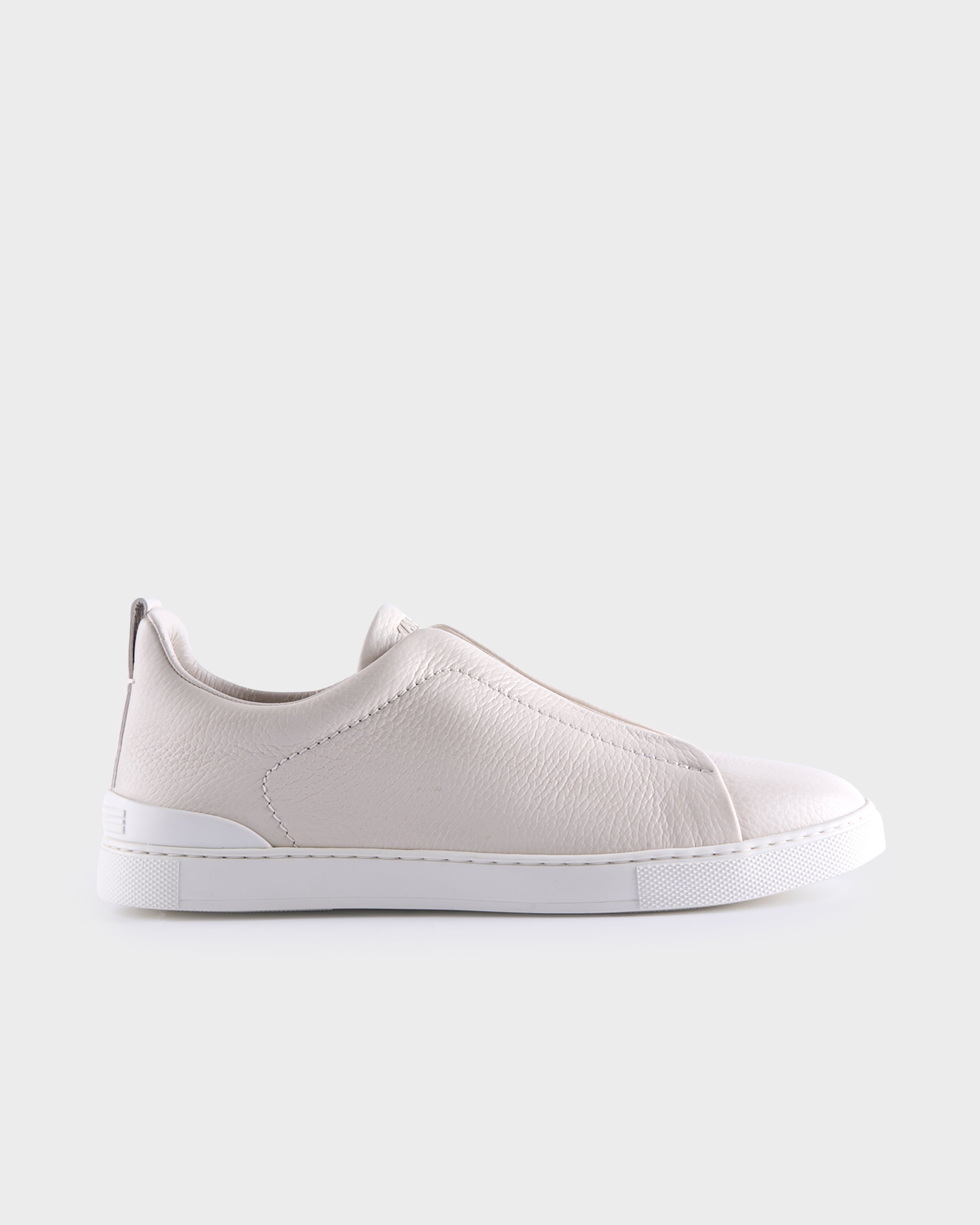 Off White Deerskin Triple Stitch Sneakers