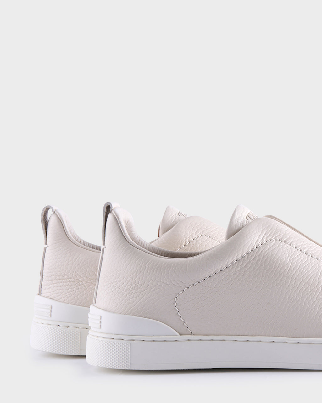 Off White Deerskin Triple Stitch Sneakers