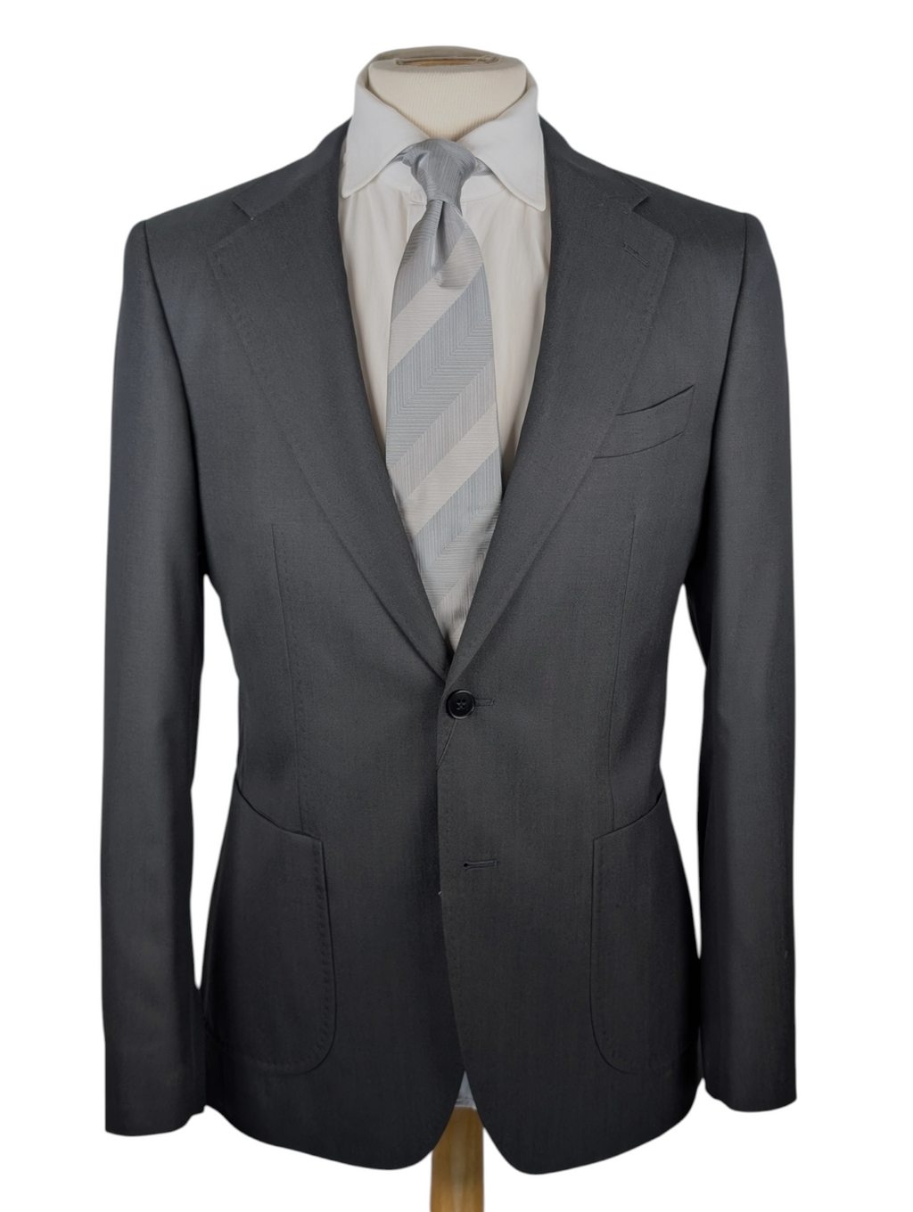 Benjamin x Zegna Suit Dark Charcoal Grey Wool/Silk