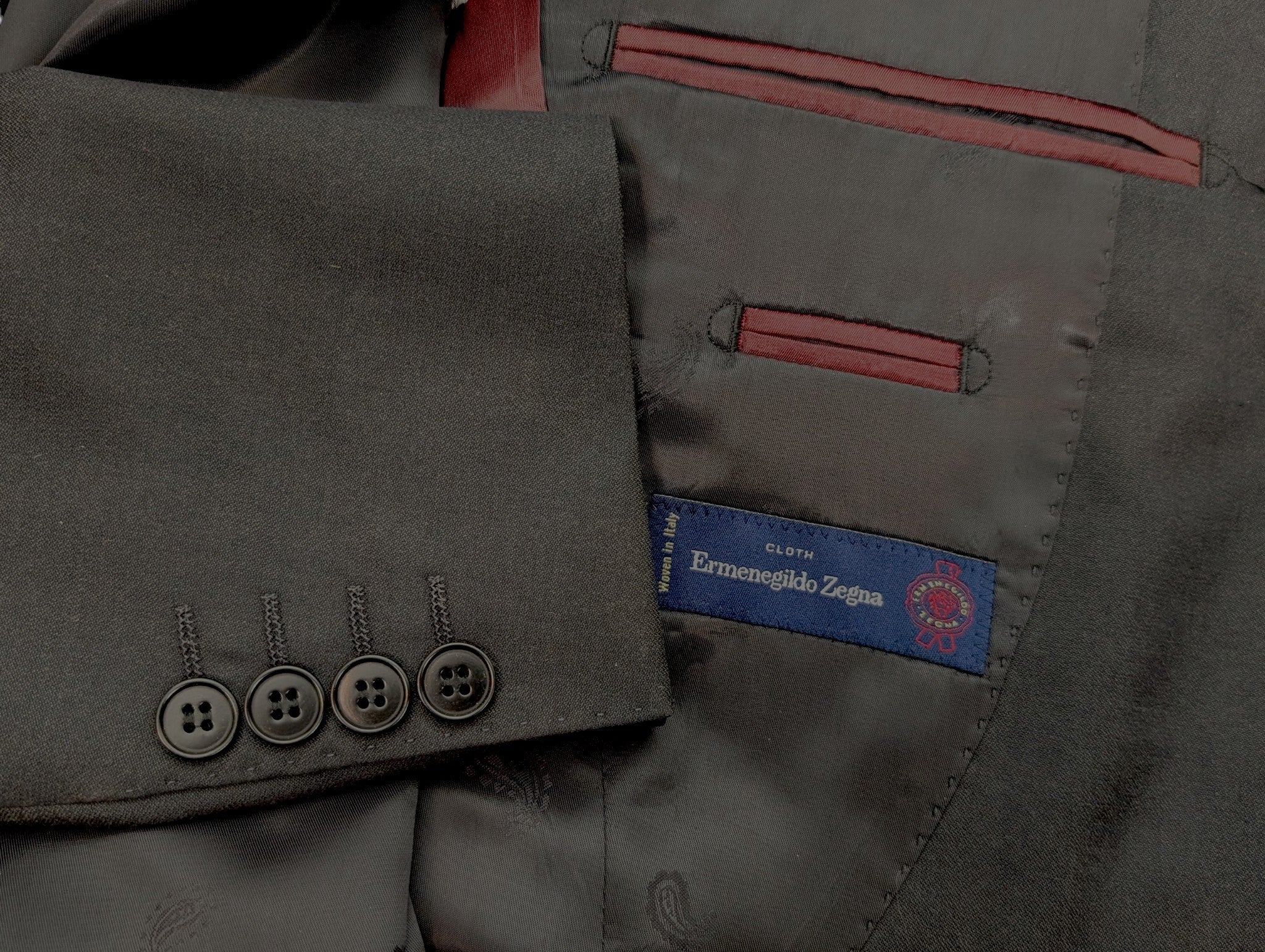 Benjamin x Zegna Suit Dark Charcoal Grey Wool/Silk