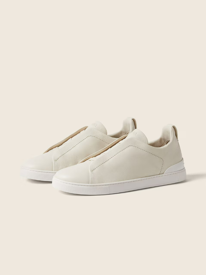 Zegna Triple Stitch Low Top Sneaker