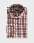 Rust Brown Centiquaranta Cotton Twill Shirt