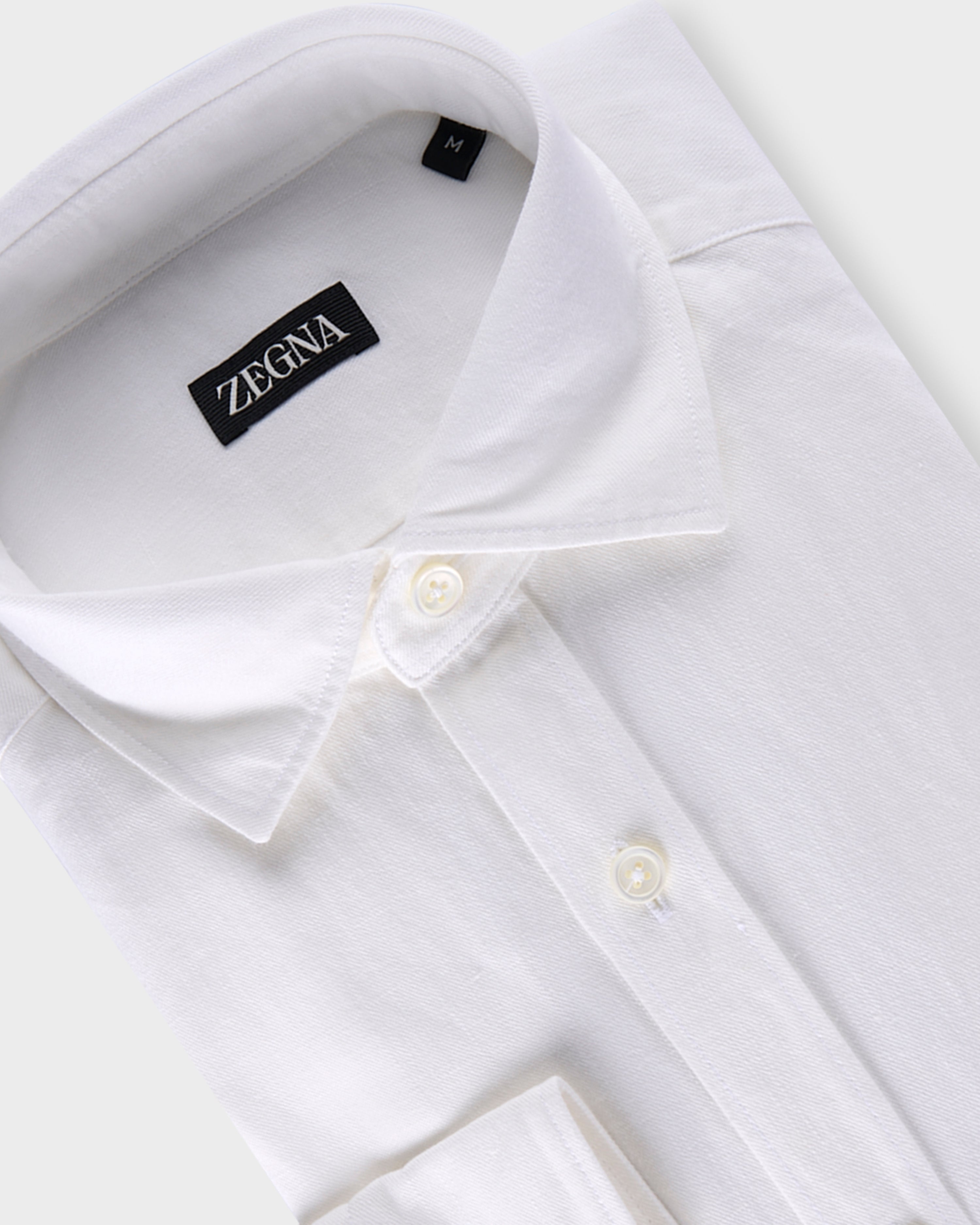 Off White Premium Cotton Twill Shirt