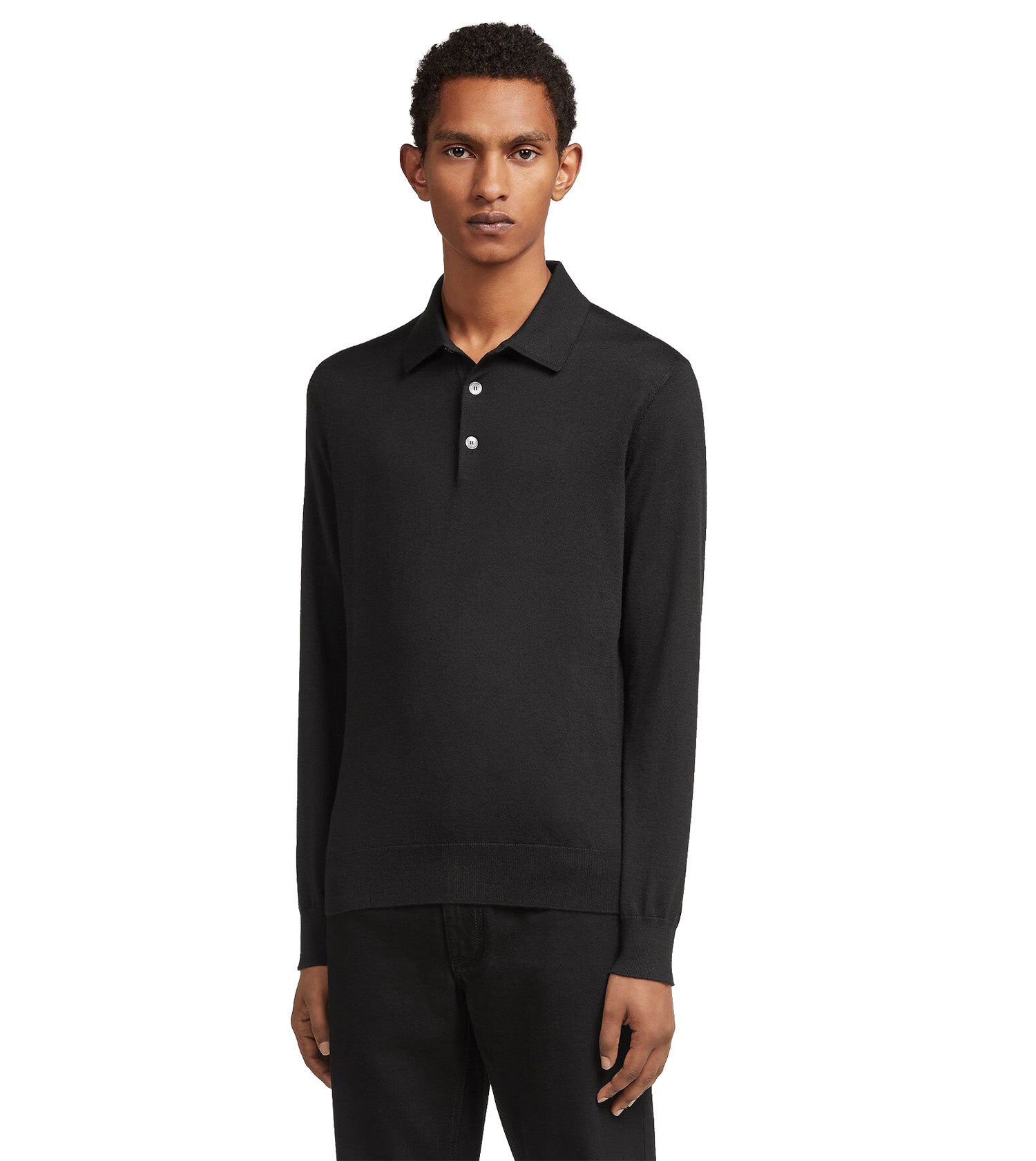 ZEGNA Cashseta Long Sleeve Polo