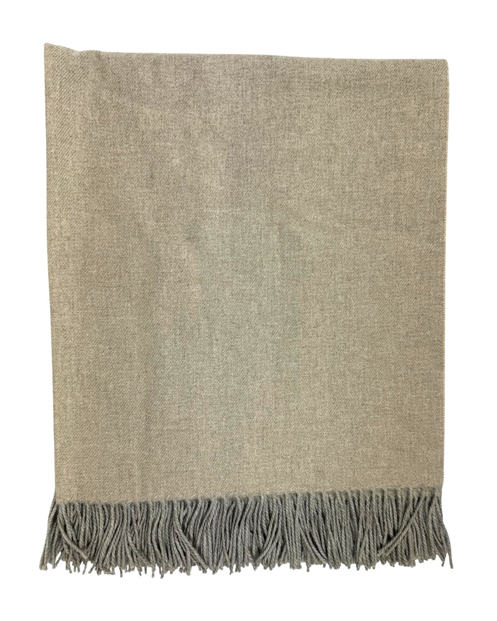 Tessitura Di Novara Cashmere Throw Blanket Beige Gray - Zegna Fabrics FINAL SALE