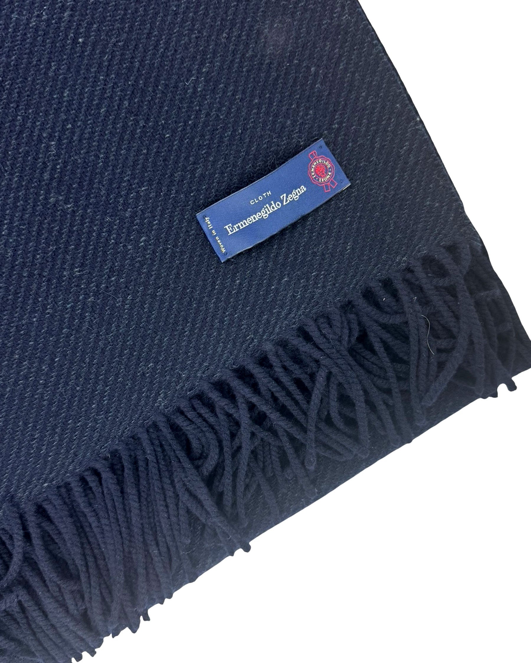 Ermenegildo Zegna Throw Blanket Dark Blue - Wool Cashmere