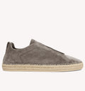 Zegna Espadrille Triple Stitch Sneaker in Stone