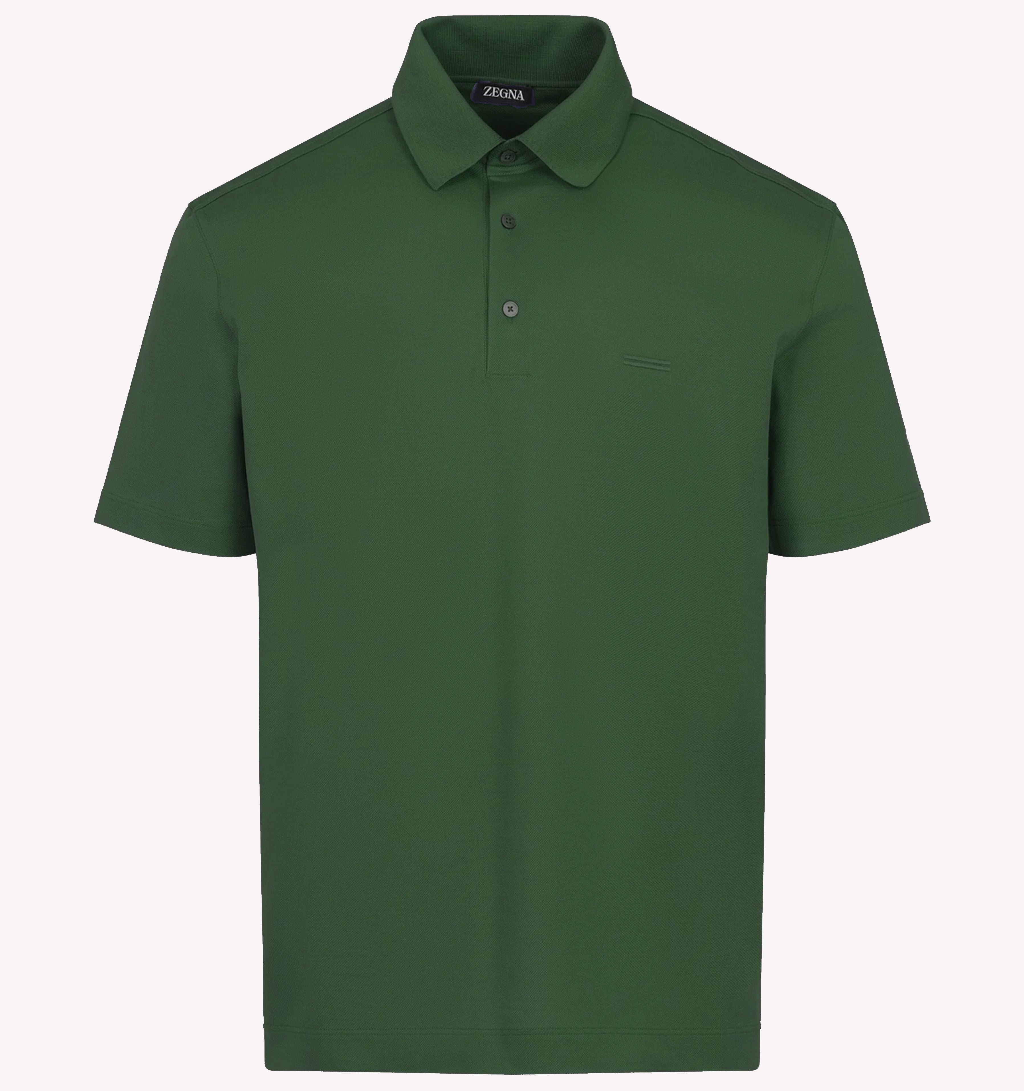 Zegna Piqué Polo in Green