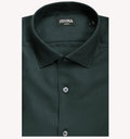 Zegna Cashco Sport Shirt in Dark Green
